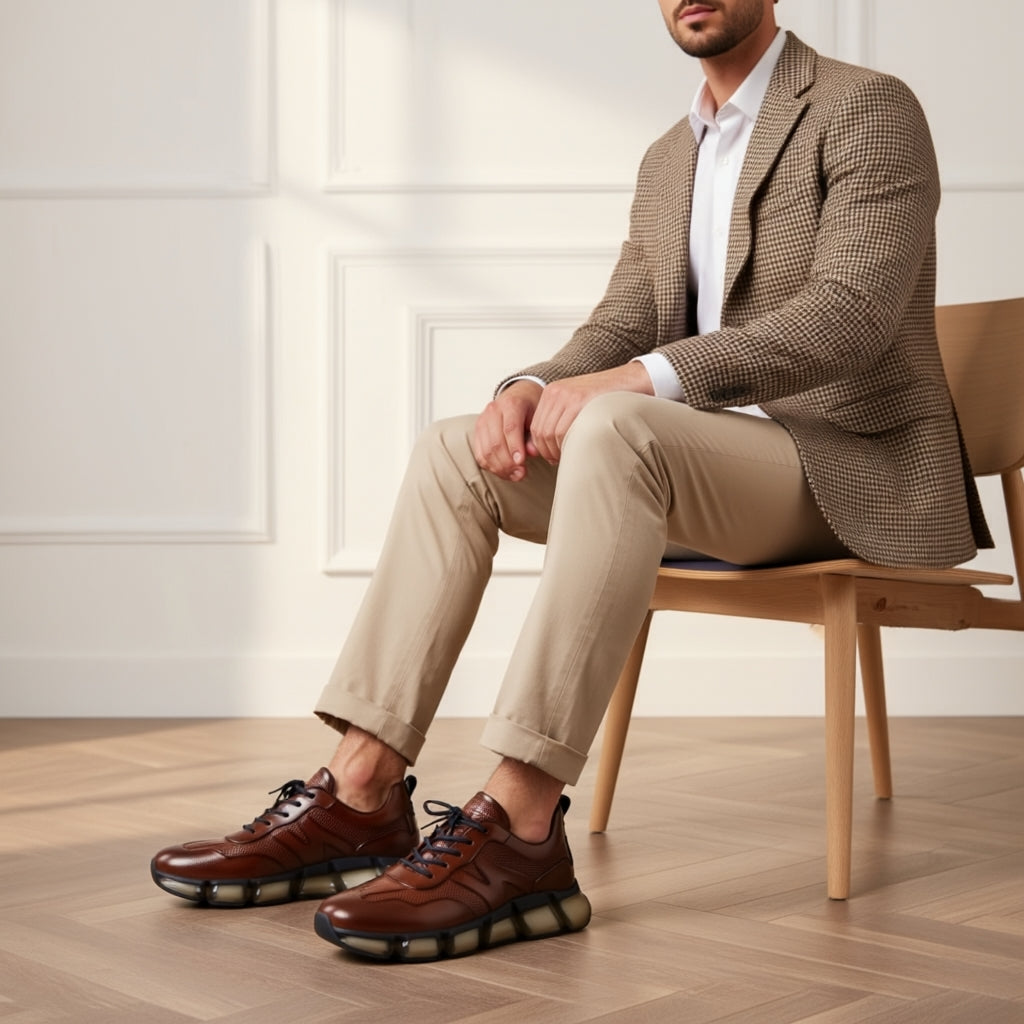 Milan Handmade Genuine Leather Ultra-light High-end Men's Shoes（（Premium Leather）