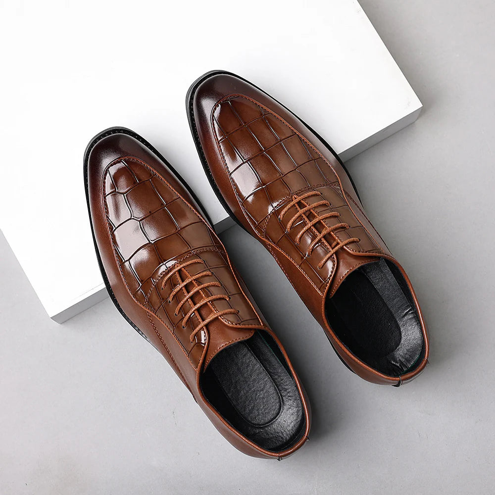 Runeasily Genuine Leather Dress Shoes
