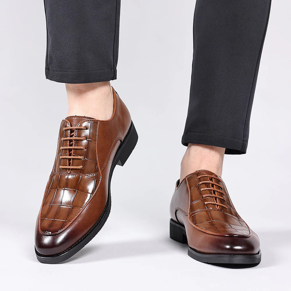 Runeasily Genuine Leather Dress Shoes