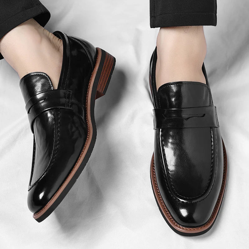 New British-Inspired Slip-Ons: Soft-Soled Leather Loafers for Business Casual