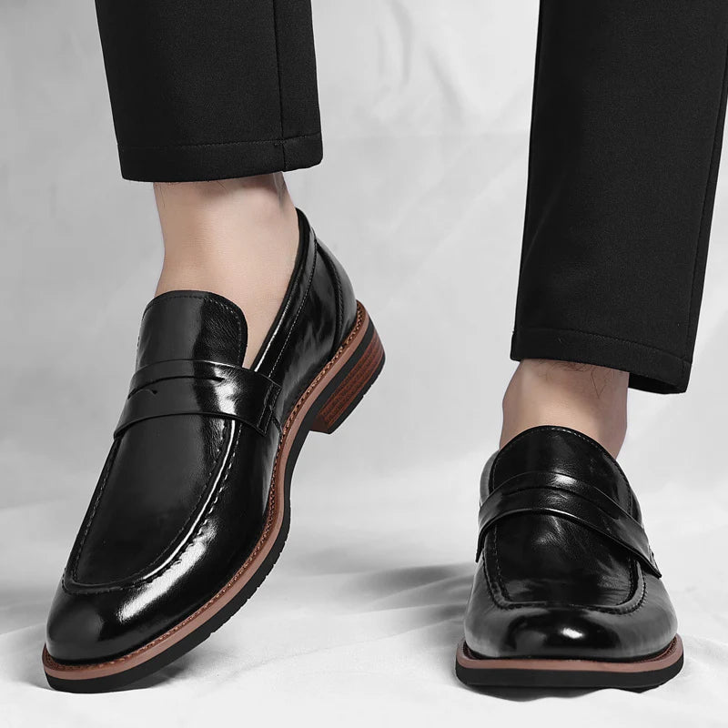 New British-Inspired Slip-Ons: Soft-Soled Leather Loafers for Business Casual