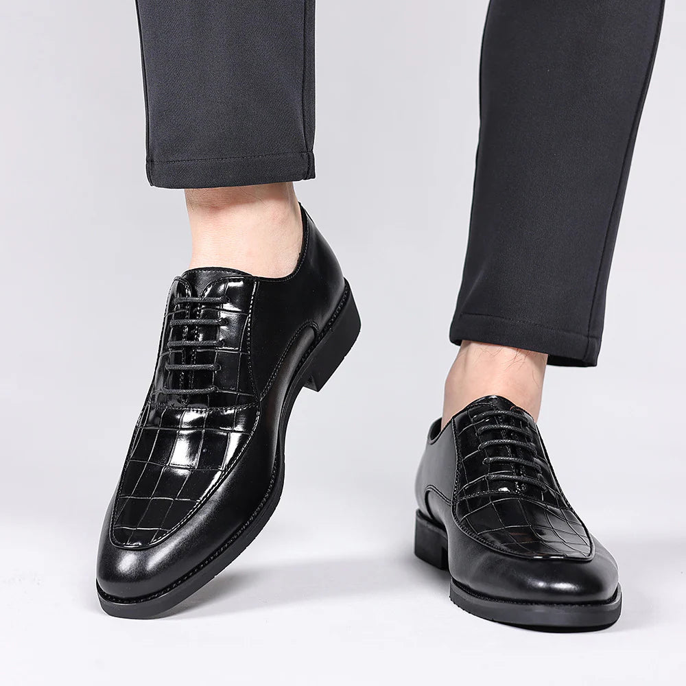 Runeasily Genuine Leather Dress Shoes