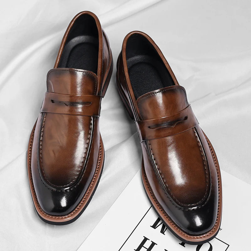 New British-Inspired Slip-Ons: Soft-Soled Leather Loafers for Business Casual