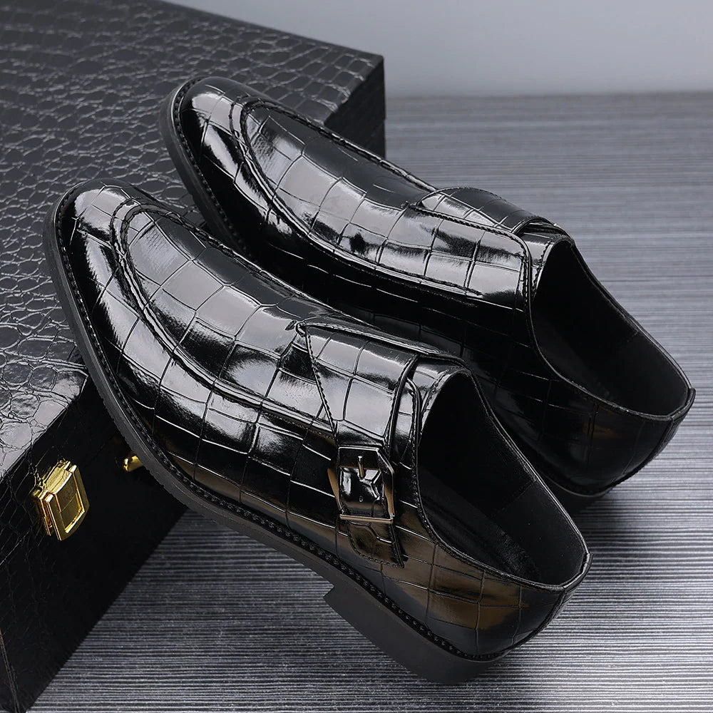 Victorino Leather Monk Strap Loafers