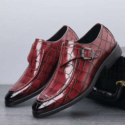 Victorino Leather Monk Strap Loafers
