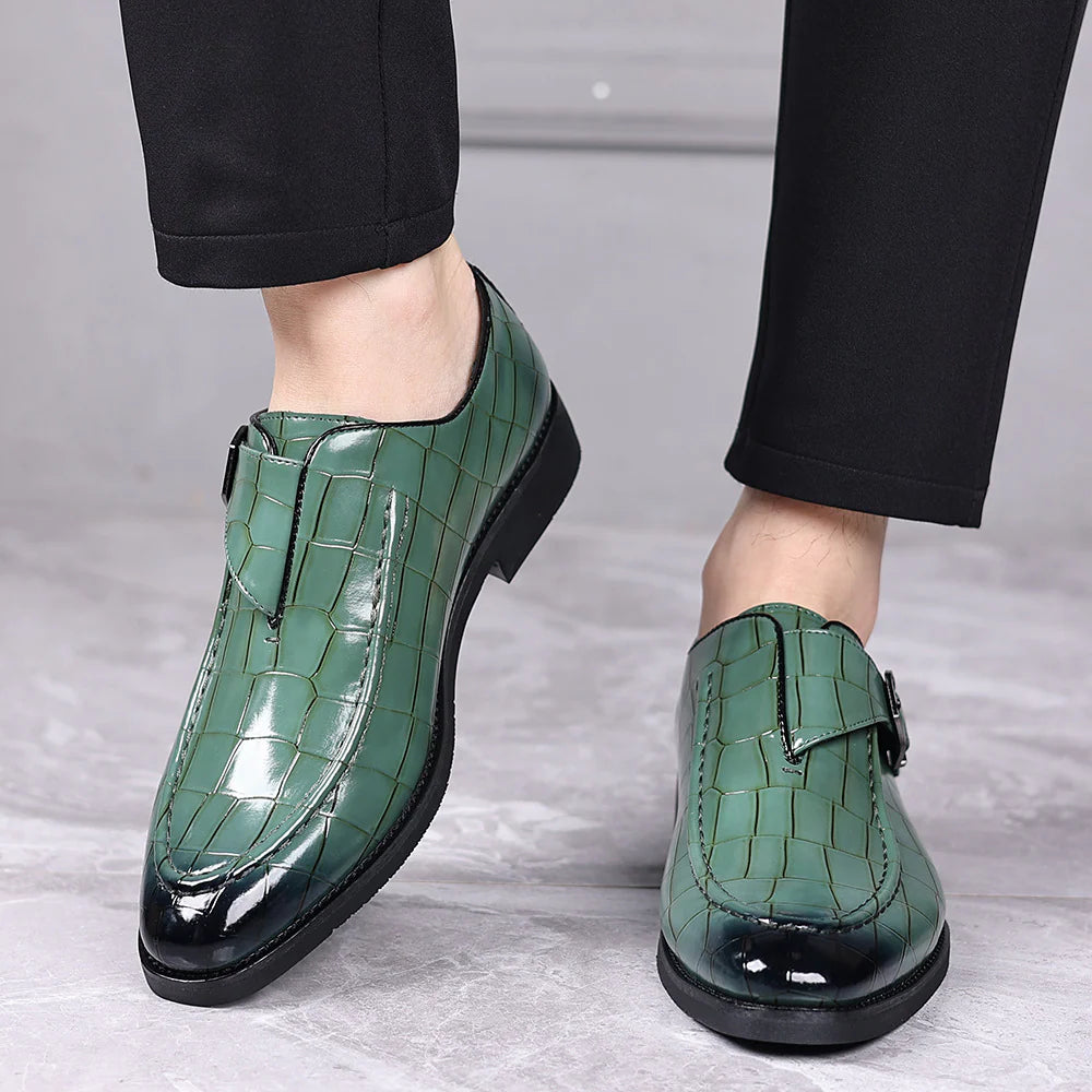 Victorino Leather Monk Strap Loafers