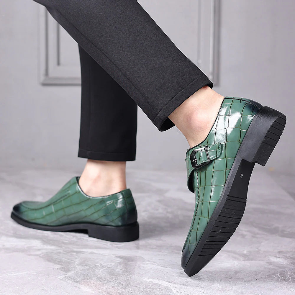 Victorino Leather Monk Strap Loafers