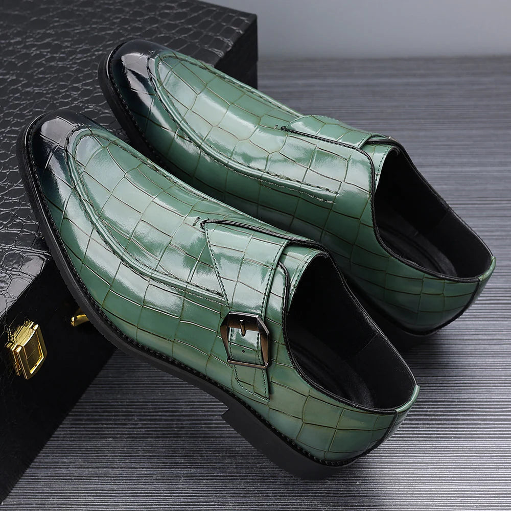 Victorino Leather Monk Strap Loafers