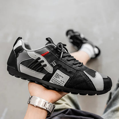 Men's High-Top Retro Color-Blocking Mesh Casual Sneakers