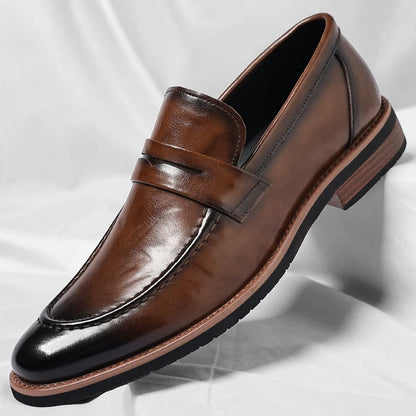 New British-Inspired Slip-Ons: Soft-Soled Leather Loafers for Business Casual