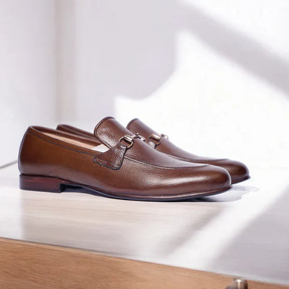 Premium Brown leather loafers