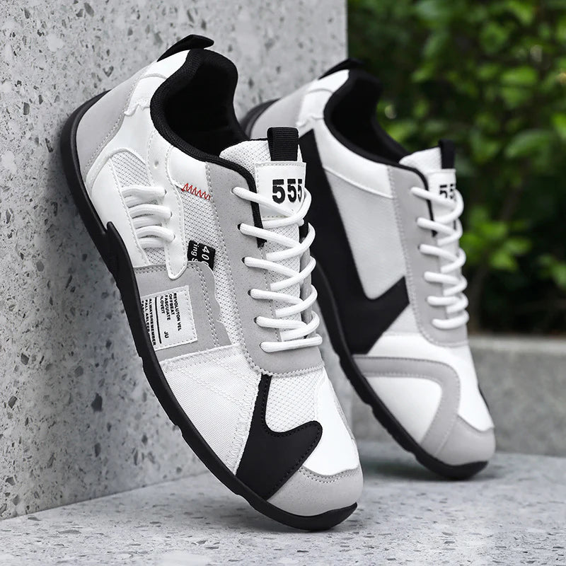 Men's High-Top Retro Color-Blocking Mesh Casual Sneakers