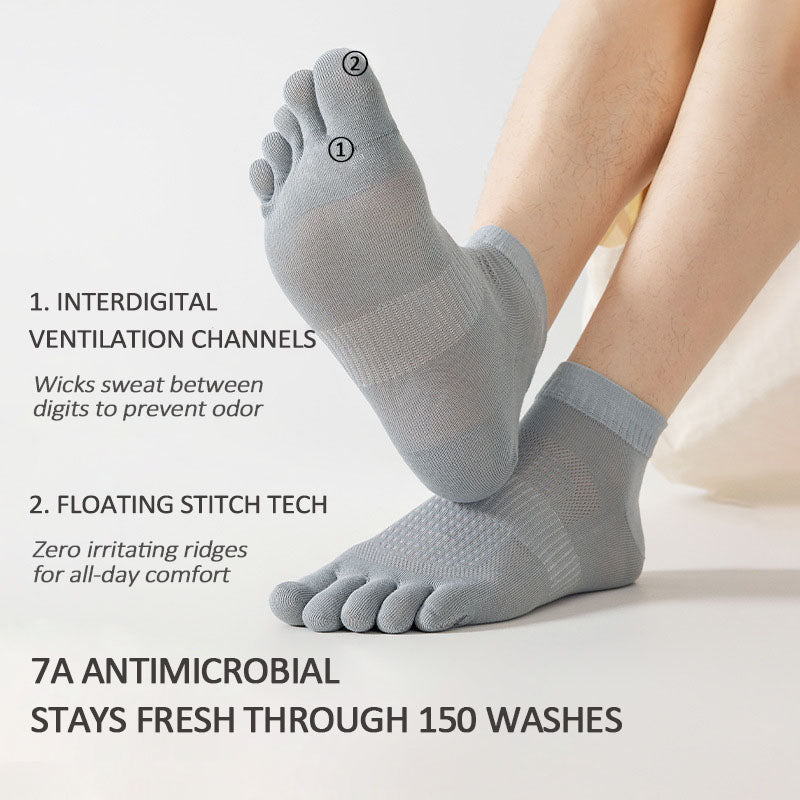Ultra-Thin Toe Socks - Breathable, Anti-Odor & Seamless