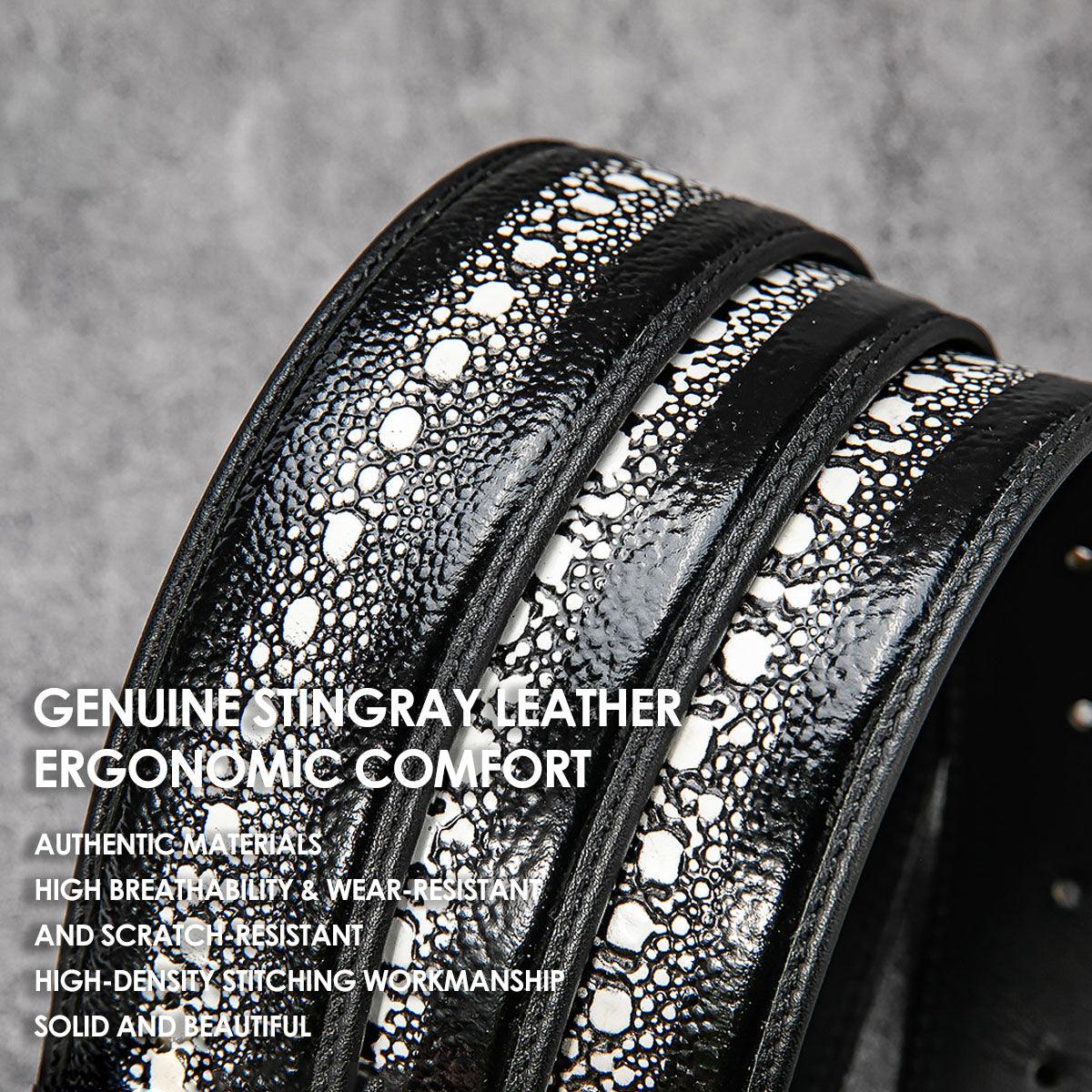 Premium Pearl Stingray Leather with Auto-Deploy Buckle