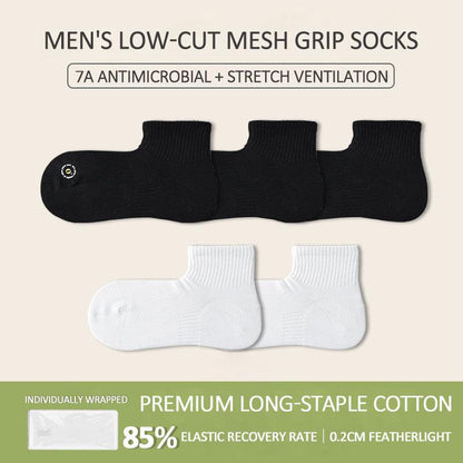 Premium Cotton No-Show Socks - Breathable & Anti-Odor with 90° Heel
