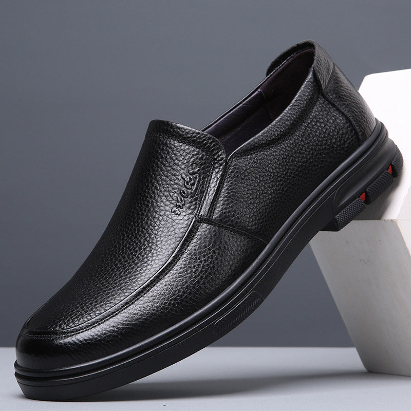 Soft sole lightweight breathable leather loafers