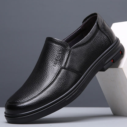 Soft sole lightweight breathable leather loafers