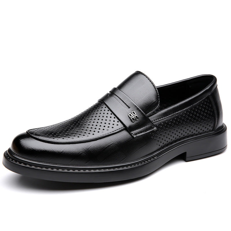 New Men's Dress-Casual Perforated Leather Loafers