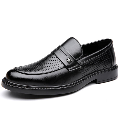 New Men's Dress-Casual Perforated Leather Loafers