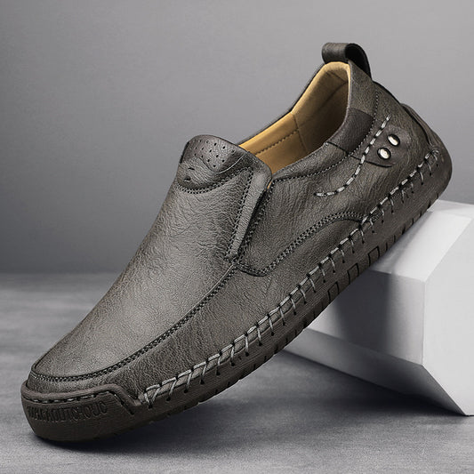 Hand-sewn casual shoes soft sole loafers
