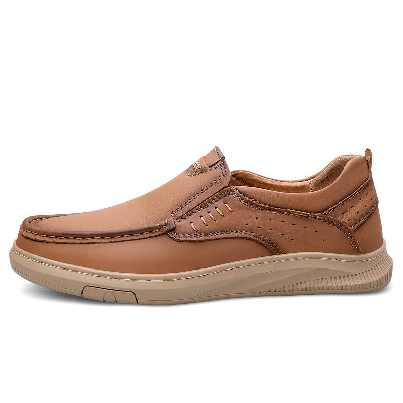 Lightweight and breathable cowhide retro versatile shoes