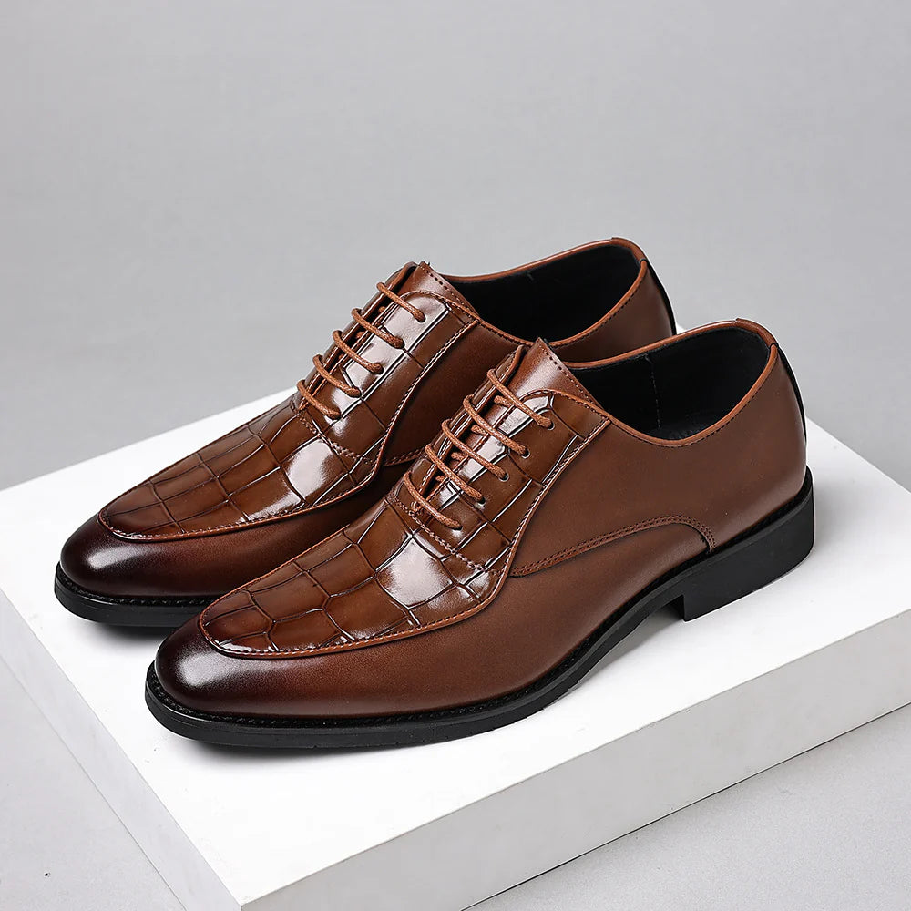 Runeasily Genuine Leather Dress Shoes