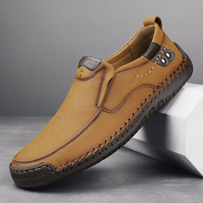 Hand-sewn casual shoes soft sole loafers