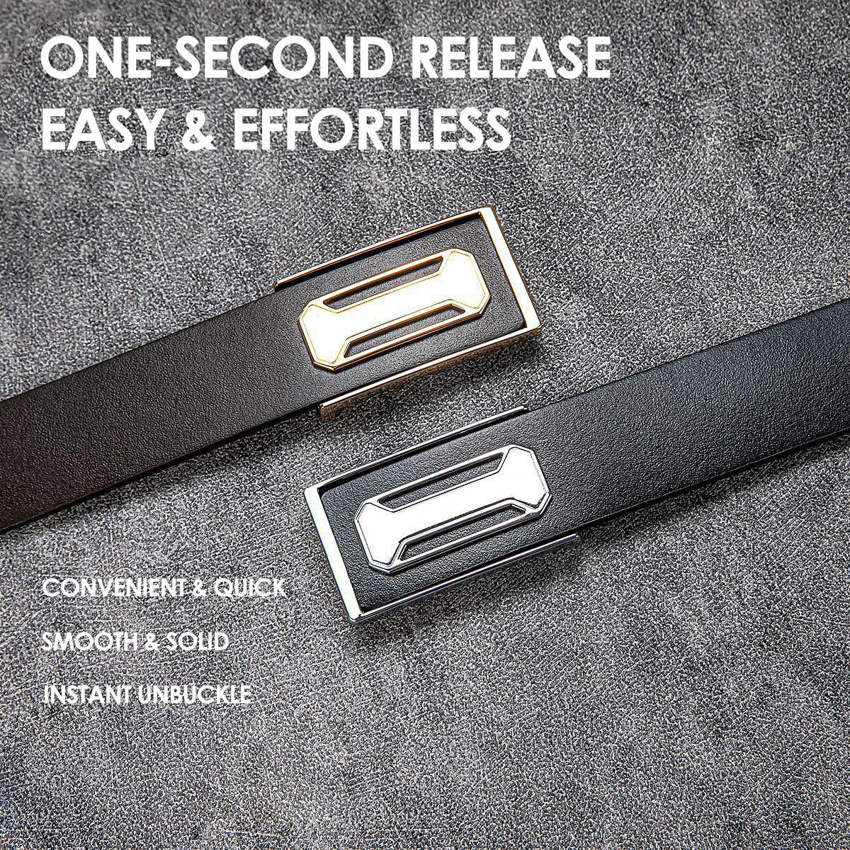 Premium Top-Grain Leather Belt – High-End Business & Casual Men's Dress Strap