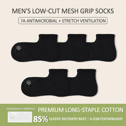 Premium Cotton No-Show Socks - Breathable & Anti-Odor with 90° Heel