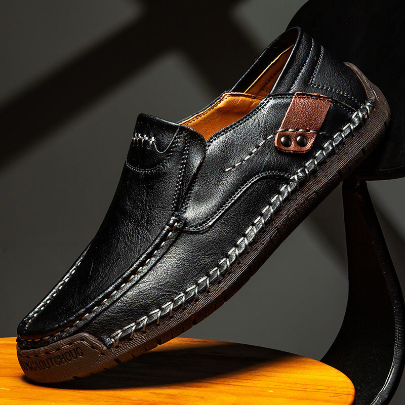 Artisan Hand-Stitched Men's Loafers - Comfortable Slip-On Casual Shoes