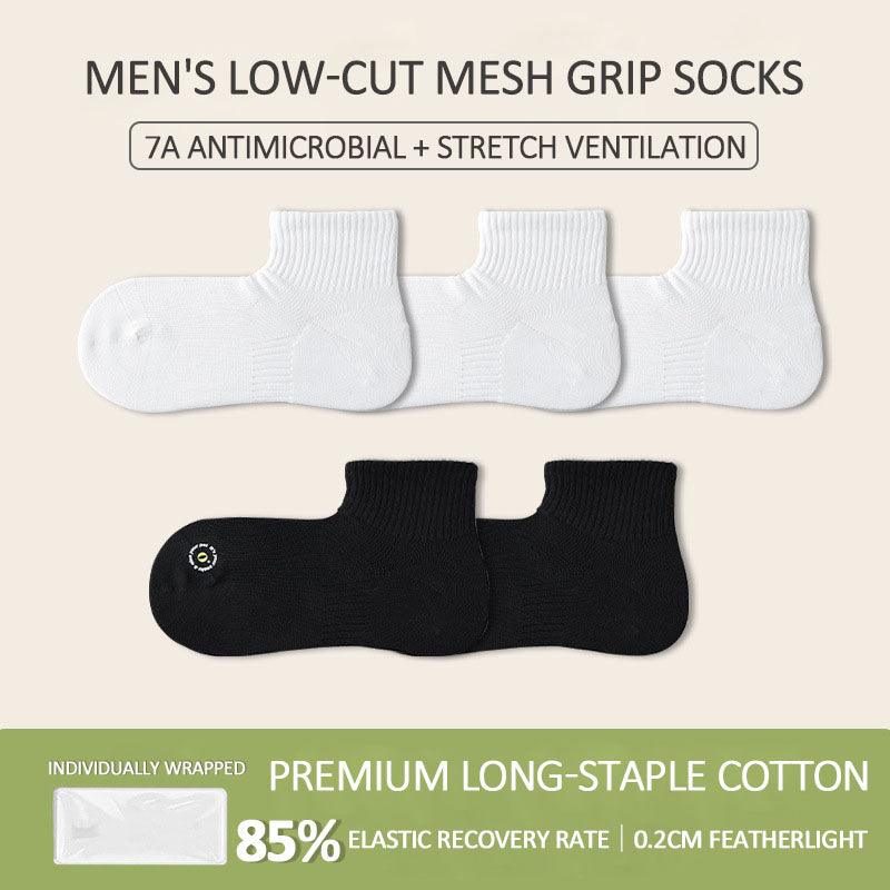 Premium Cotton No-Show Socks - Breathable & Anti-Odor with 90° Heel