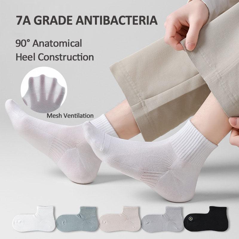 Premium Cotton No-Show Socks - Breathable & Anti-Odor with 90° Heel