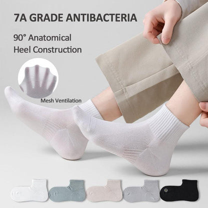 Premium Cotton No-Show Socks - Breathable & Anti-Odor with 90° Heel
