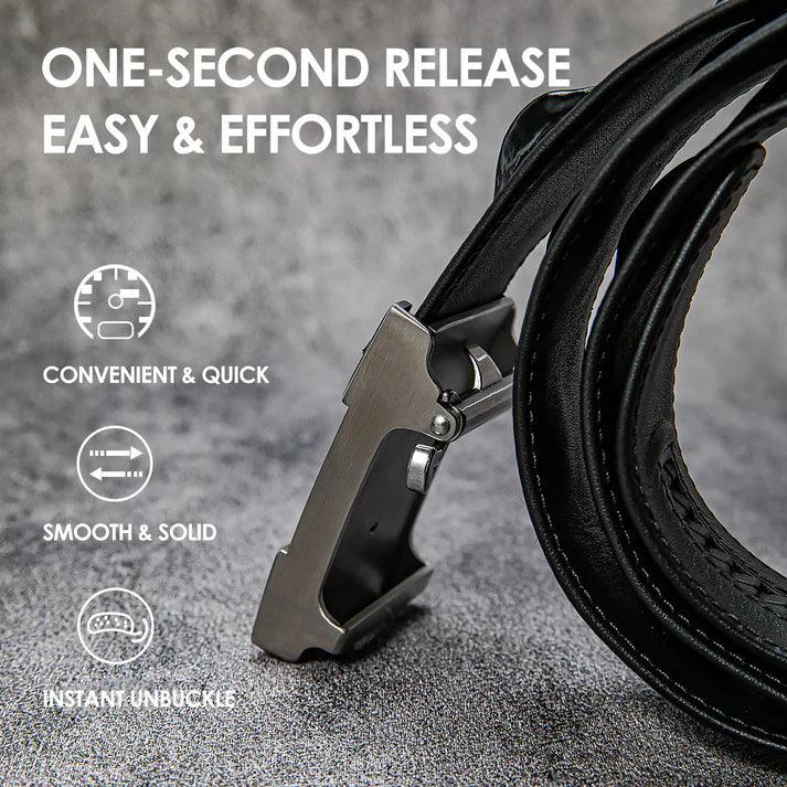 High-end quality crocodile pattern automatic buckle business casual belt