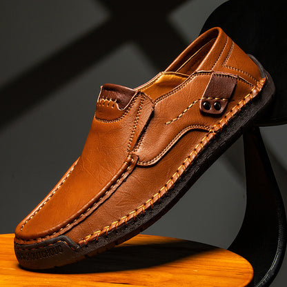 Artisan Hand-Stitched Men's Loafers - Comfortable Slip-On Casual Shoes