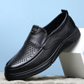 New style first layer cowhide pigskin lining breathable business hollow leather shoes