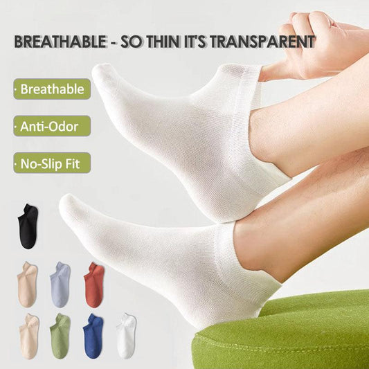 Premium Cotton No-Show Socks - Breathable & Odor-Free