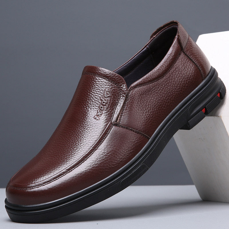Soft sole lightweight breathable leather loafers