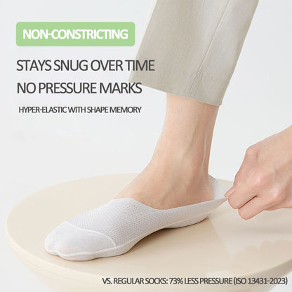 Thin breathable invisible socks non-slip sweat-absorbent deodorant boat socks