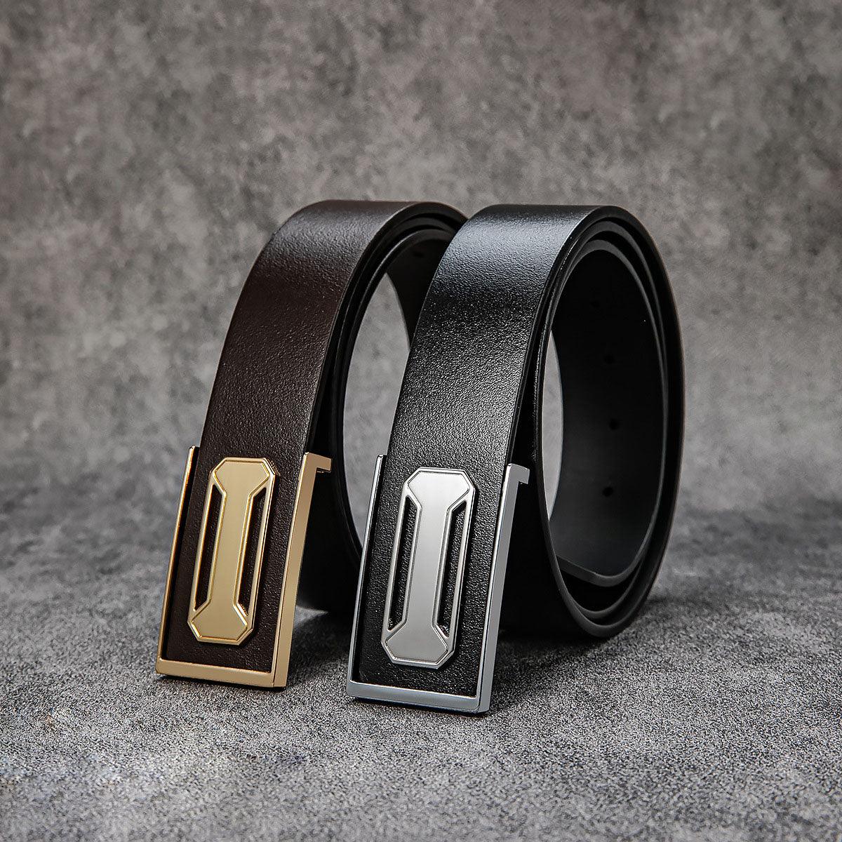 Premium Top-Grain Leather Belt – High-End Business & Casual Men's Dress Strap