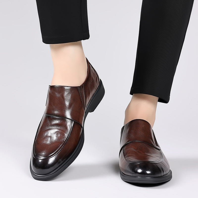 New men's British business casual leather shoes pointed loafers