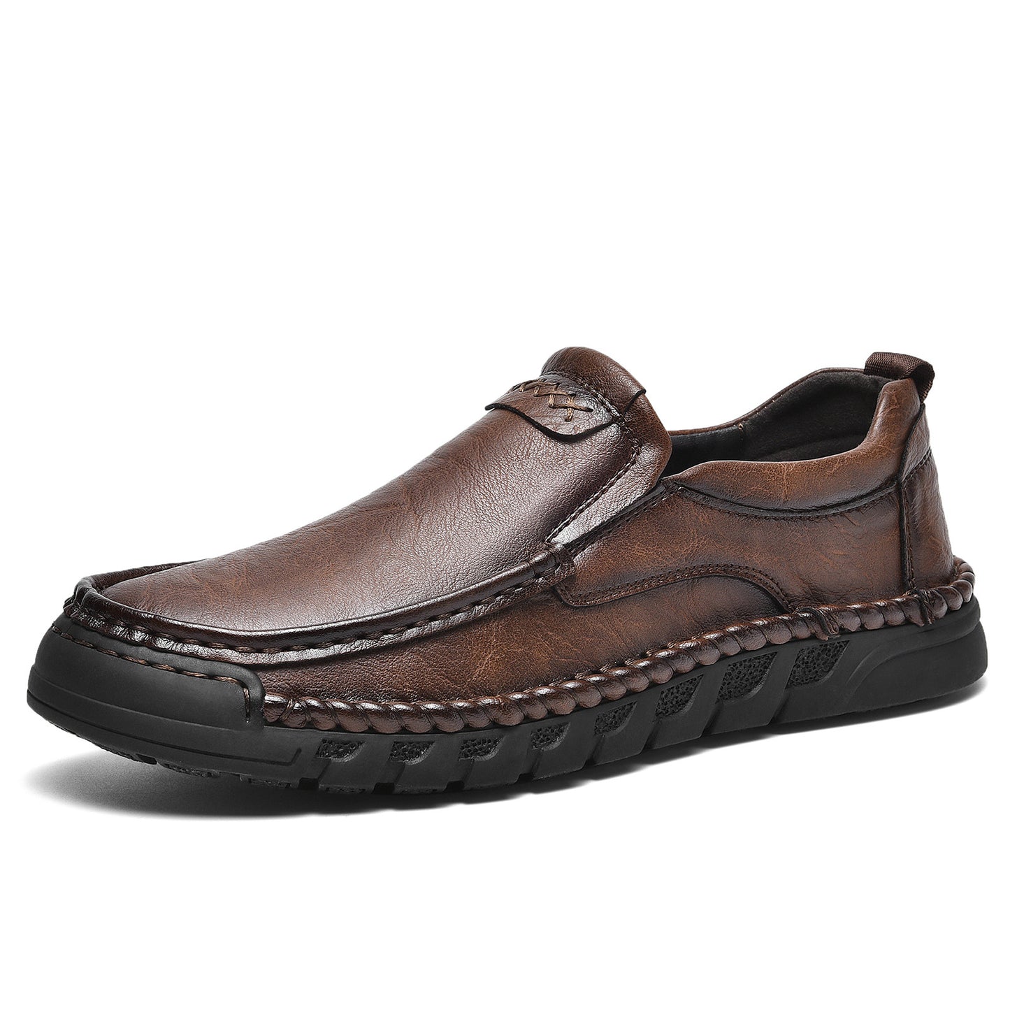 Artisan Hand-Stitched Men's Loafers - Comfortable Slip-On Casual Shoes