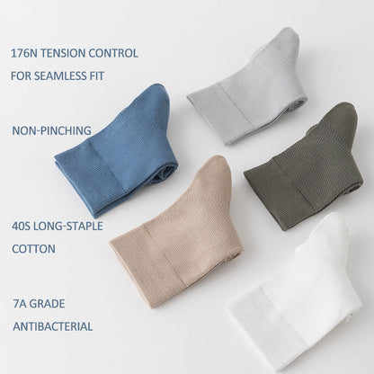 Pure cotton breathable thin business four seasons medium tube mesh cotton socks