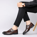New men's British business casual leather shoes pointed loafers