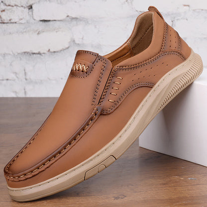 Lightweight and breathable cowhide retro versatile shoes