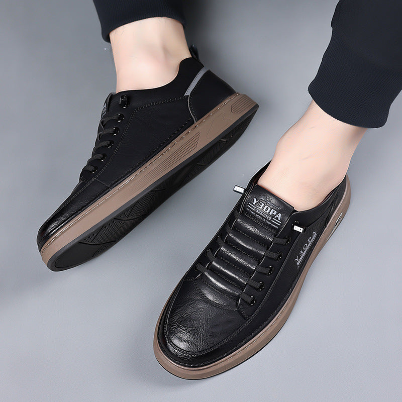 Fashionable retro all-match low-top genuine leather casual shoes