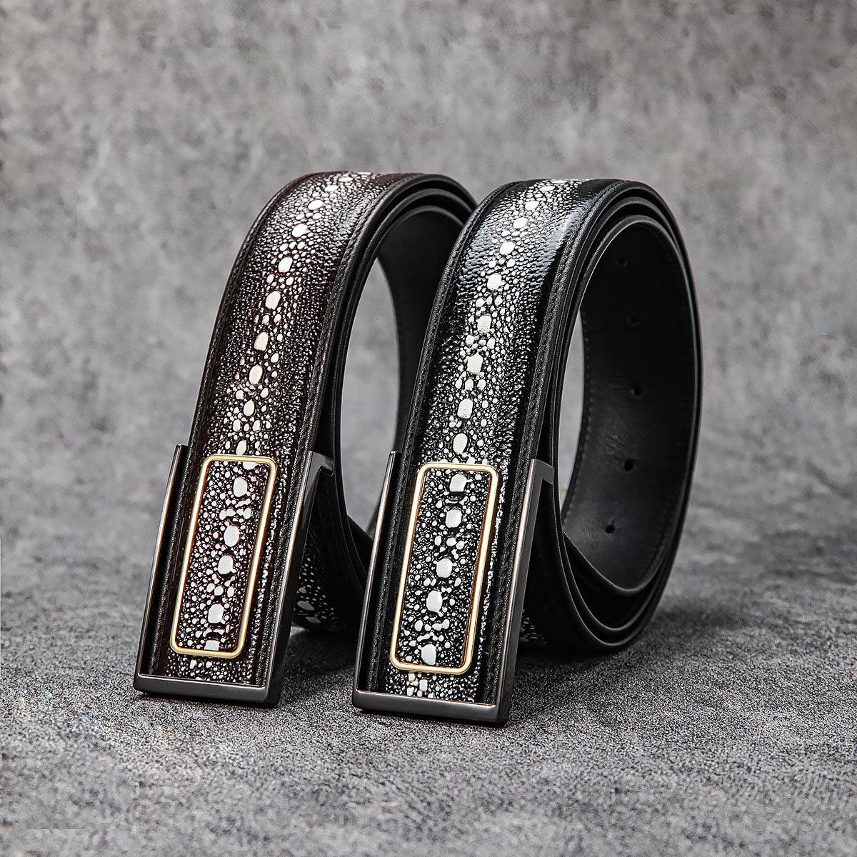 Premium Pearl Stingray Leather with Auto-Deploy Buckle