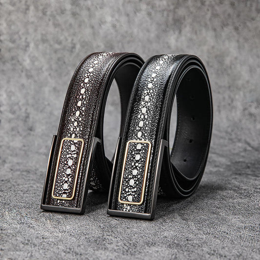 Premium Pearl Stingray Leather with Auto-Deploy Buckle