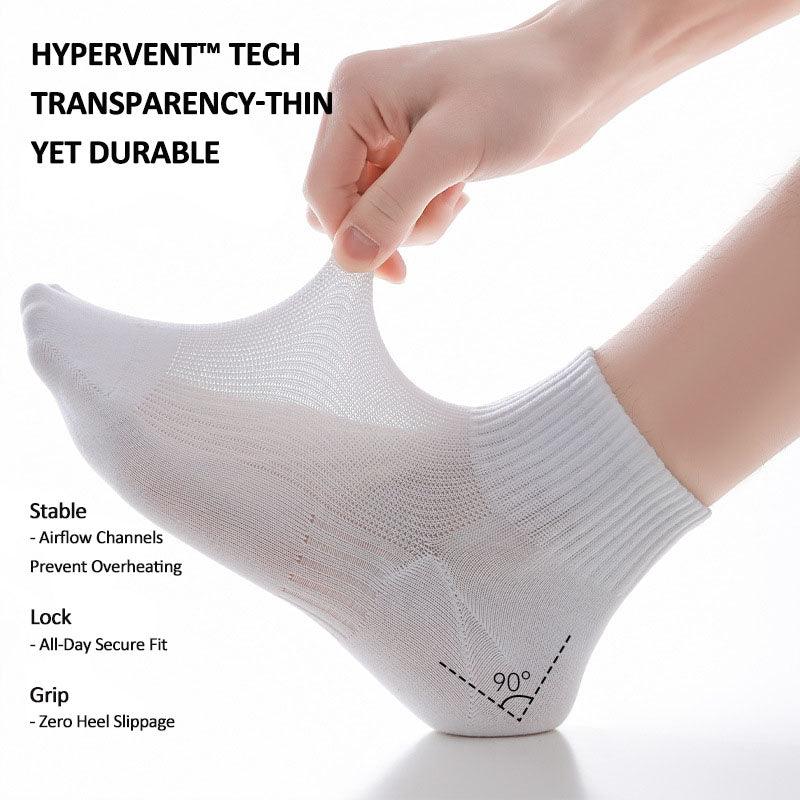 Premium Cotton No-Show Socks - Breathable & Anti-Odor with 90° Heel