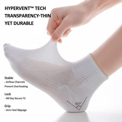 Premium Cotton No-Show Socks - Breathable & Anti-Odor with 90° Heel